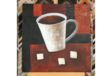 Obraz káva a cukr 60x60 cm